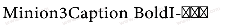 Minion3Caption BoldI字体转换